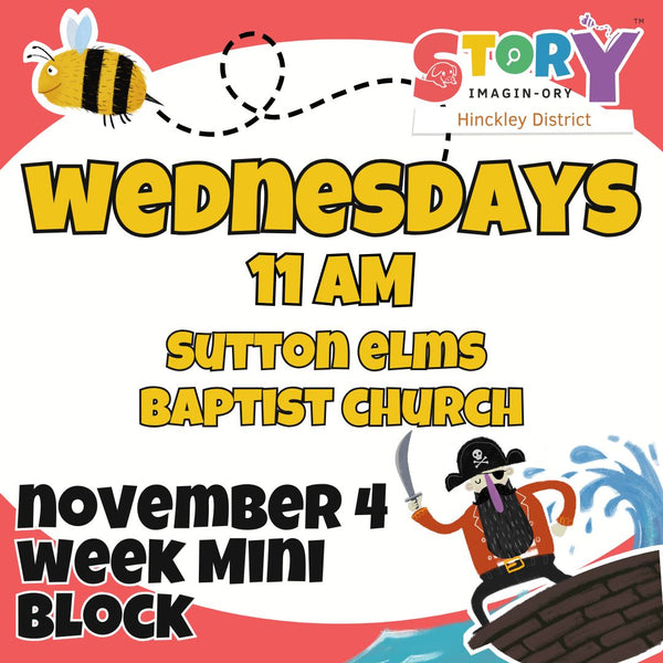 Wednesdays - Sutton in the Elms - 4 week mini block - 11AM - 5th November